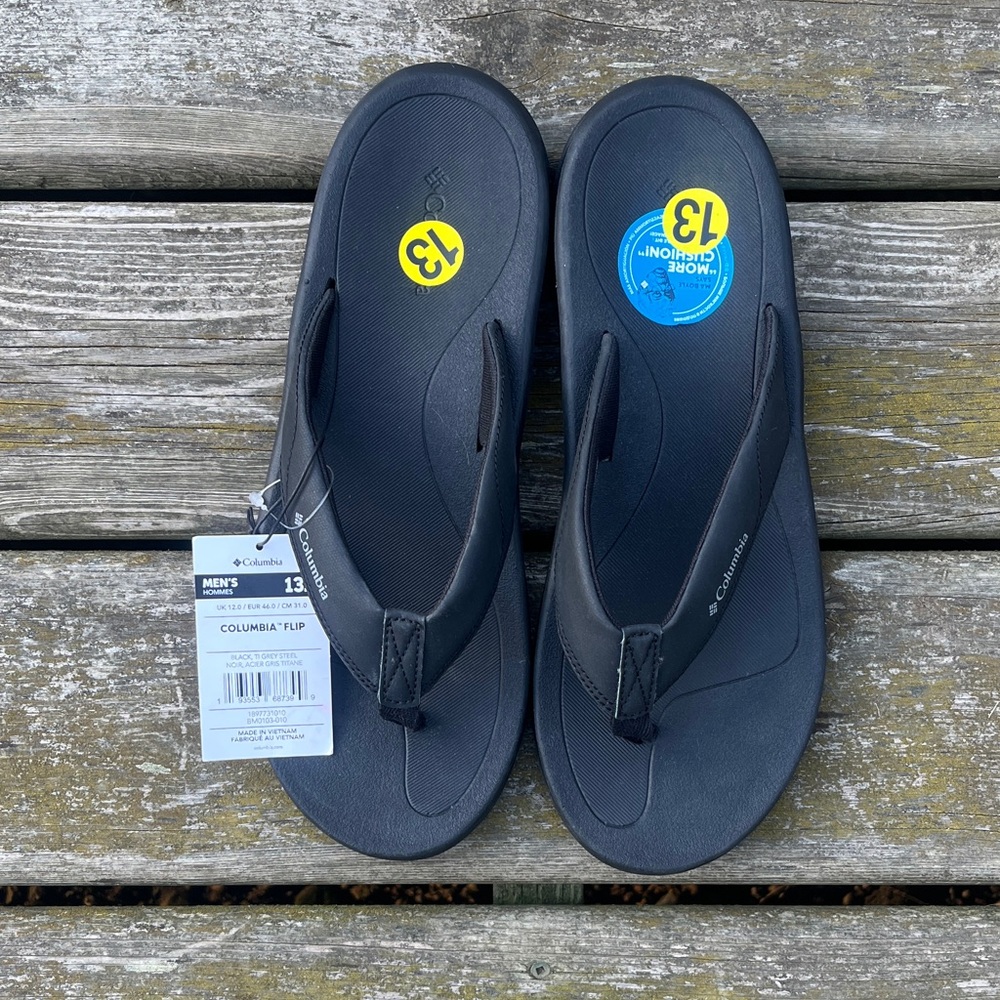 NWT Columbia  Flip Flops SIZE 13